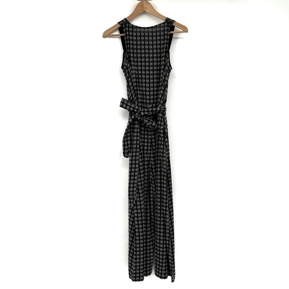 ACE AND JIG GEOMETRIC SLEEVELESS BLACK CROP JUMPSUIT SIZE XS BELTED ROMPER - Picture 5 of 8
